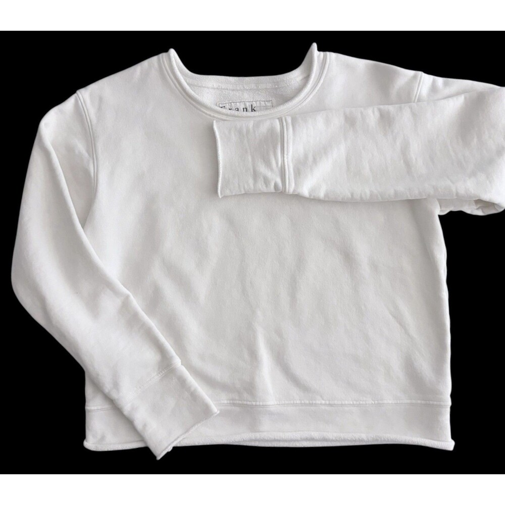Frank & Eileen The Lab Boyfriend Sweatshirt Size M Crew Neck White 100% Cotton